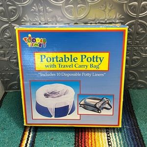 Toddler Time Portable Potty with Travel Carry Bag includes 1 disposable liner